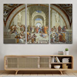 Atina Okulu Eseri Raffaello Sanzio Dekoratif Kanvas Tablo, Duvar Dekoru 6642