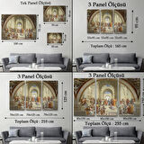 Atina Okulu Eseri Raffaello Sanzio Dekoratif Kanvas Tablo, Duvar Dekoru 6642