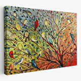 Kuşlar Dekoratif Kanvas Tablo, Duvar Dekoru 6654