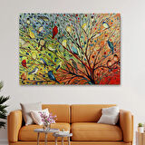 Kuşlar Dekoratif Kanvas Tablo, Duvar Dekoru 6654