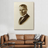 Mustafa Kemal Atatürk Portresi Dekoratif Kanvas Tablo, Duvar Dekoru CI59