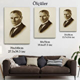 Mustafa Kemal Atatürk Portresi Dekoratif Kanvas Tablo, Duvar Dekoru CI59