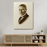 Mustafa Kemal Atatürk Portresi Dekoratif Kanvas Tablo, Duvar Dekoru CI59