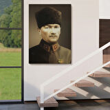 Mustafa Kemal Atatürk Portresi Dekoratif Kanvas Tablo, Duvar Dekoru CK61