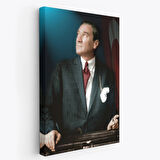 Mustafa Kemal Atatürk Portresi Dekoratif Kanvas Tablo, Duvar Dekoru CO64