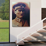 Mustafa Kemal Atatürk Portresi Dekoratif Kanvas Tablo, Duvar Dekoru CÖ66