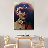 Mustafa Kemal Atatürk Portresi Dekoratif Kanvas Tablo, Duvar Dekoru CÖ66