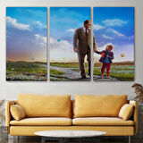 Bahar Çiçekleri Kemal Atatürk ve Çocuk Bayramı Dekoratif Kanvas Tablo, Duvar Dekoru DF84