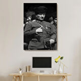 Mustafa Kemal Atatürk Portresi Dekoratif Kanvas Tablo, Duvar Dekoru EY123