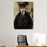 Mustafa Kemal Atatürk Portresi Dekoratif Kanvas Tablo, Duvar Dekoru FA125