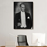 Mustafa Kemal Atatürk Portresi Dekoratif Kanvas Tablo, Duvar Dekoru FÖ139