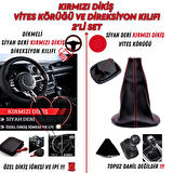 Fiat Bravo Uyumlu Dikişli Vites Körüğü ve Direksiyon Kılıfı 2'li Set