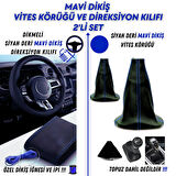 Ford Fusion (2003-2012) Uyumlu Dikişli Vites Körüğü ve Direksiyon Kılıfı 2'li Set