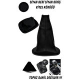 Mitsubishi Lancer 2002-2007  Uyumlu Dikişli Vites Körüğü ve Direksiyon Kılıfı 2'li Set