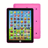 ÇOCUKLAR İÇİN EĞİTİCİ İNGİLİZCE SESLİ OYUNCAK TABLET PEMBE RENK