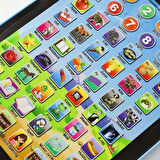 ÇOCUKLAR İÇİN EĞİTİCİ İNGİLİZCE SESLİ OYUNCAK TABLET PEMBE RENK