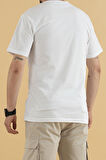 Souris Reynard Slim Fit Erkek Basic T-Shirt Beyaz