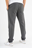 Erkek Füme Çımalı Rahat Spor Pantolon Duble Paça Jogger Eşofman Altı
