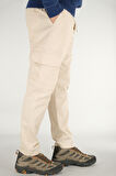 Erkek Bej Kargo Pantolon Rahat Kesim Pamuklu Lastikli Bel