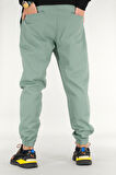 Erkek Mint Jogger Pantolon Rahat Kesim Pamuklu Lastikli Paça İpli