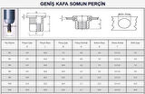 M8 YUVARLAK GENİŞ KAFA SOMUNPERÇİN - 100 ADET