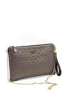 Silver  Polo Platin - Siyah NV1034 Kadın Portföy  Clutch