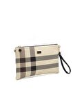 Silver  Polo Krem - Taba NV1034 Kadın Portföy  Clutch
