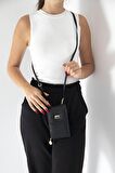 Silver  Polo Siyah - Siyah NV889 Kadın Askılı Cüzdan
