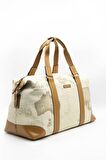 Silver  Polo Koyu Bej - Camel NV873 Kadın Seyahat Çantası