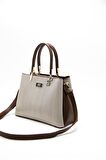 Silver  Polo Bej - Taba NV1098 Kadın El Çantası