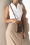 Silver  Polo Kahve Sarı  - Taba NV1011 Kadın Askılı Cüzdan