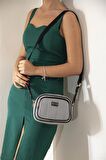 Silver  Polo Siyah Beyaz - Siyah NV1111 Kadın Çapraz Çanta
