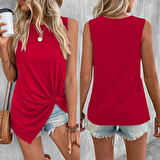 SUPPLİERBY Kadın Asimetrik Kesim Bağlamalı Viskon Bluz