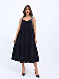 SUPPLİERBY 6907 ELBİSE-SİYAH