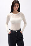 SUPPLİERBY Fitilli Transparan Bluz