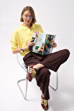 SUPPLİERBY Polo Yaka Crop Dokulu Bluz