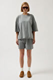 SUPPLİERBY Oversize Lazer Kesim Bisiklet Yaka T-Shirt