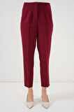 SUPPLİERBY 6650 Yüksek Bel Kumaş Pantolon - Bordo
