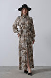 SUPPLİERBY Leopar Desenli Gipeli Elbise - Leopar