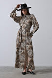SUPPLİERBY Leopar Desenli Gipeli Elbise - Leopar