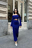 SUPPLİERBY Lita Cut Out Büzgülü Elbise 2715-8