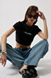 SUPPLİERBY Nepo Baskılı Crop T-Shirt