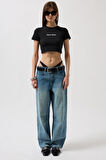 SUPPLİERBY Nepo Baskılı Crop T-Shirt