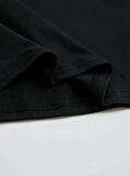 SUPPLİERBY Baskılı Oversize Bisiklet Yaka T-shirt - Siyah