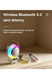Astronot RGB Bluetooth Hoparlör Kablosuz Karaoke Taşınabilir Led Parti Işıklı Mikrofon Seti PEMBE