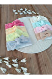 KIZ BEBEK ÇOCUK BANDANA KAŞKORSE 8'Lİ RİBANA SAÇ BANDANASI FİYONK BAĞLAMALI %100 PAMUKLU HEDİYELİK