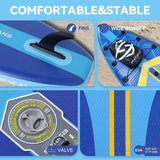 Plans Mavi Stand up Paddle Board 335x84x15 cm ölçülerinde Şişme Sörf Tahtası Full Set