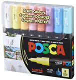 Supertrend Posca PC-1M 0.7 Su Bazlı Boyama Markörü Seti Pastel Renkler 8 RENK