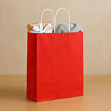 Supertrend Kraft Çanta Kırmızı Orta Boy 25x31cm 25li