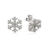 Supertrend Gümüş Kar Tanesi Çivili Küpe